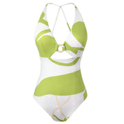 Hollow-Out Backless One-Piece Swimsuit for Vacation & Beach