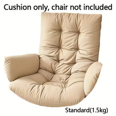 Velvet hanging chair cushion for relaxation in indoor or outdoor spaces