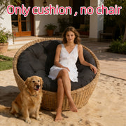 Thick chair cushion with washable cover in multiple colors