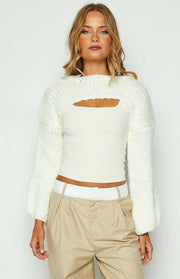 Temperament Long Sleeve Short Casual Sweater