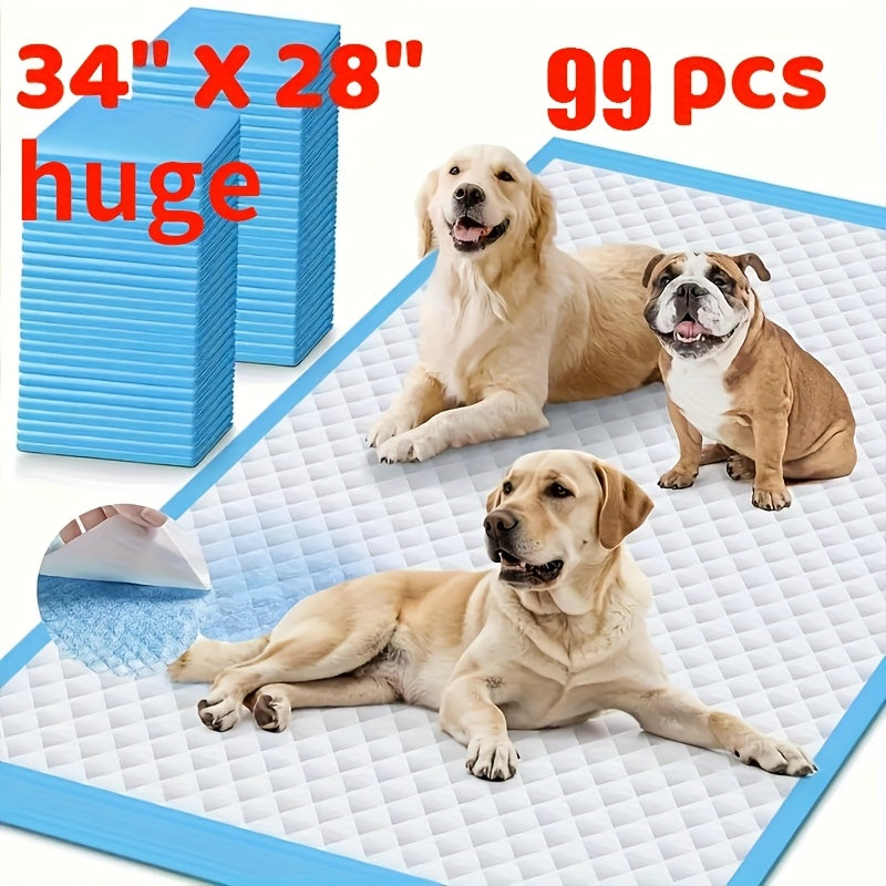 Extra Large Thick Dog Pee Pads - 50/100/200 Count Heavy Duty Puppy Training Pads, Super Absorbent Quick Dry Leakproof For Homes Cars Camping (23.62"x23.62"), Puppy Training, Pet Toilet, Stain-resistan