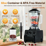 Countertop Blender with 2 Speeds and Pulse Function for Smoothies and Shakes