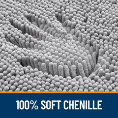 Bathroom Rugs Extra Soft Absorbent Chenille Bath Rugs Rubber Backing Quick Dry Machine Washable Bath Mats for Bathroom Floor Tub and Shower Home Decor Accessories Grey