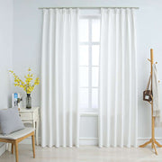 Blackout Curtains with Hooks, 2 Pieces, Grey-white