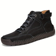 Men's Short Hiking Boots with Slip-Resistant Rubber Soles