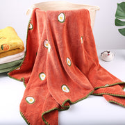 Soft Coral Fleece Bath Towel