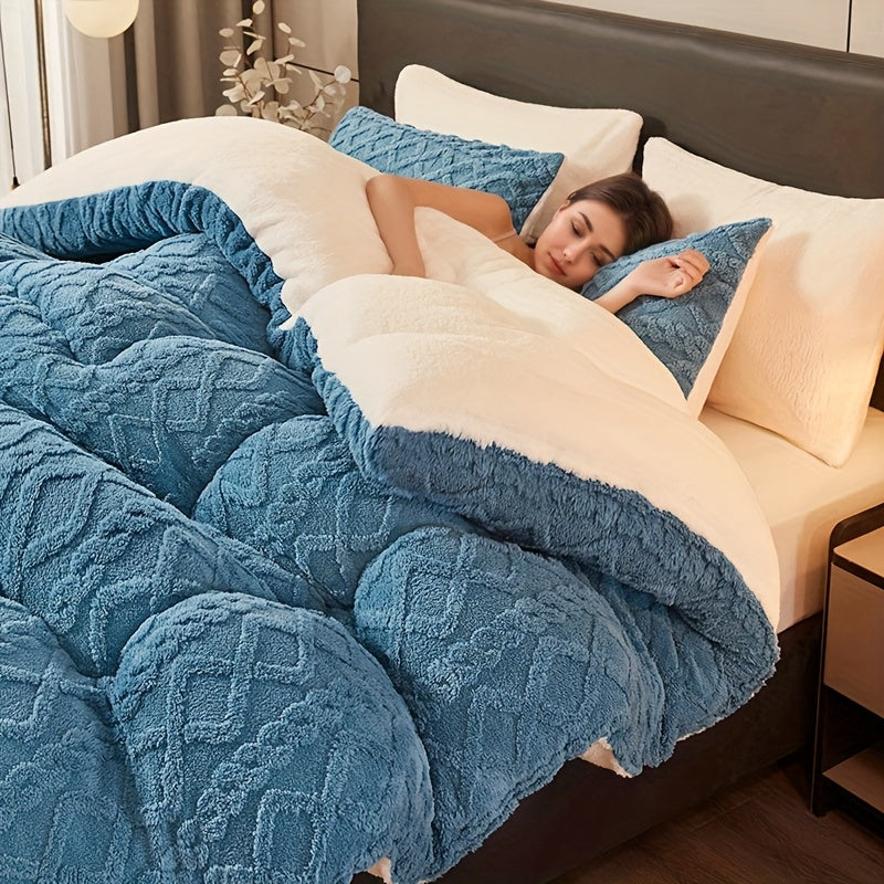 Winter Milk Velvet Comforter Thick & Heavyweight All Season Bedspread Anti Static
