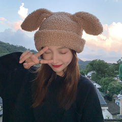 Warm Winter Rabbit Ears Hat