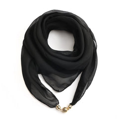 Monochrome Golden Ball Chiffon Silk Scarf