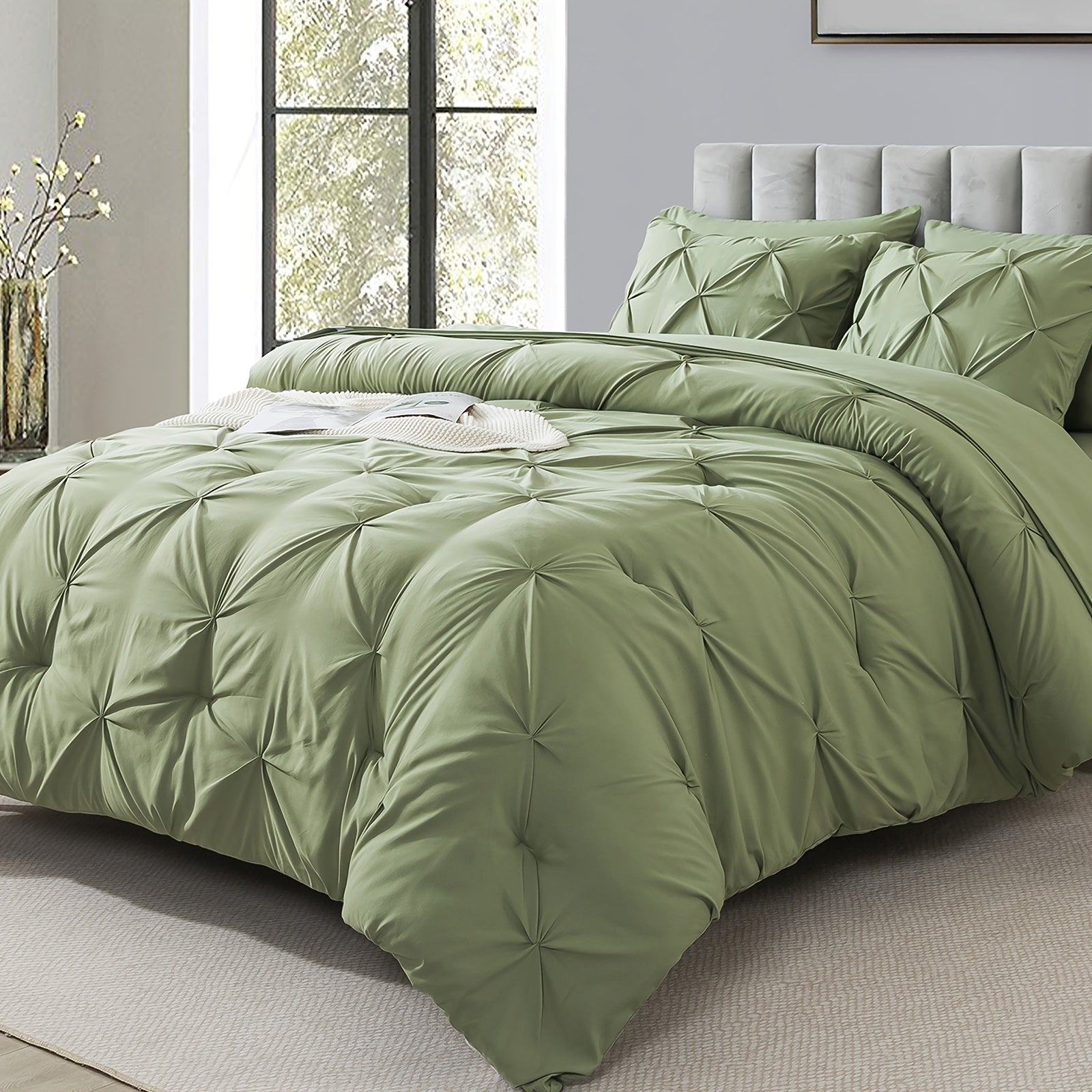 Cosybay Comforter Set Luxury Soft Fluffy Bedding With Comforter Fitted Sheet Flat