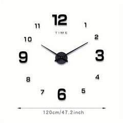 3D Acrylic Digital Wall Clock with Texture for Home Decor