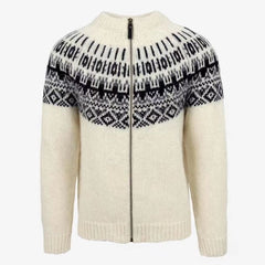 Fashionable Trendy Slim-fit Mens Jacquard Knit Sweater