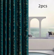 High-end Living Room Curtains in a European-style Minimalist and Modern Design Made From Thick Velvet Fabric