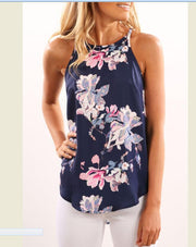 Printed slim sling top