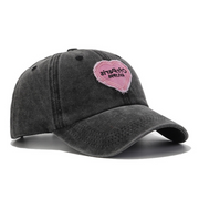 Heart Patterned Embroidered Baseball Cap for Women