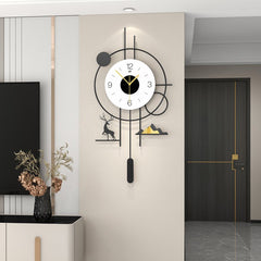 Modern Geometric Deer Wall Clock