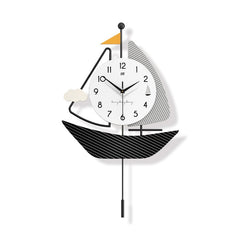 Nautical Sailboat Wall Clock - Modern Home Decor
