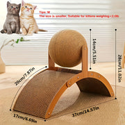 Wear-Resistant Cat Scratching Ball and Board Set for Claw Care