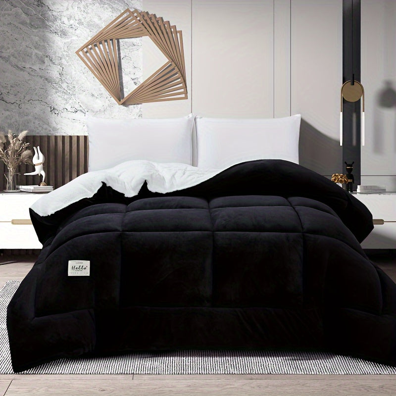 Thick Soft Comforter Lamb Quilt Ultra Breathable All Season Cover Quilt Double