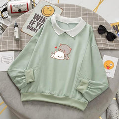 Oversized Graphic Pullover Sweatshirt