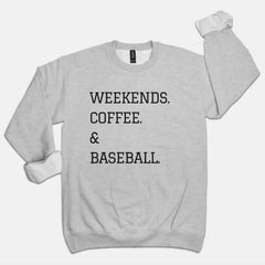 Weekend Coffee Print Round-Neck Slim Fit Sweatshirt