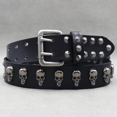 Edgy Alloy Rivet Belt for Men