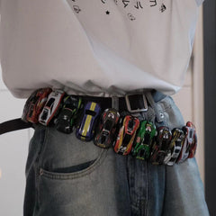 Thin Car Belt with Alloy Buckle