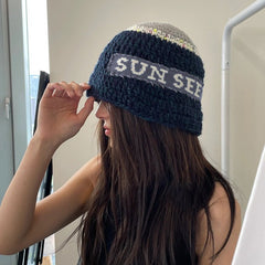 Warm Wool Letter Hat