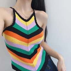 Rainbow Color Sling Camisole