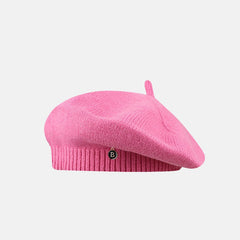 Winter Warmth Rose Pink Face-Slimming Pumpkin Hat