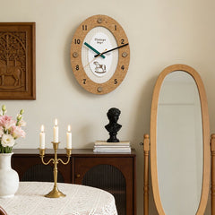 Retro Bauhaus Wall Clock No Drill