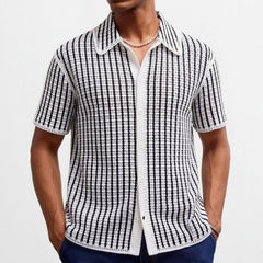 Warm Striped Knit Sweater for Men