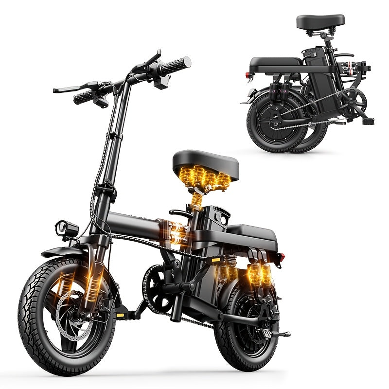 500W Heavy-Duty Electric for s - 20 MPH 35-Mile Range, 48V 15AH Removable Battery, 385 Weight Capacity, Folding E- with Front/Rear Disc Brakes, Heavy Pedal-Assist, Alloy Frame, Compatible with EU/ Plu