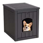 Rust-resistant resin pet nest with windows and easy assembly