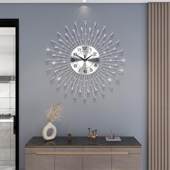 24 inch modern metal sunflower wall clock kit