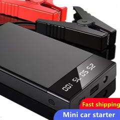 Wireless 12V Car Jump Starter – Portable Battery Charger for Gas & Diesel Engines – USB I/O, LED Emergency Light