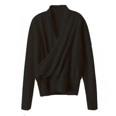 Women's Wool Skin-friendly Cross-collar Top