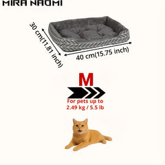 Plush Dog Bed - Ultra-Soft Pet Sofa with Felt Polyester Fiber Fill