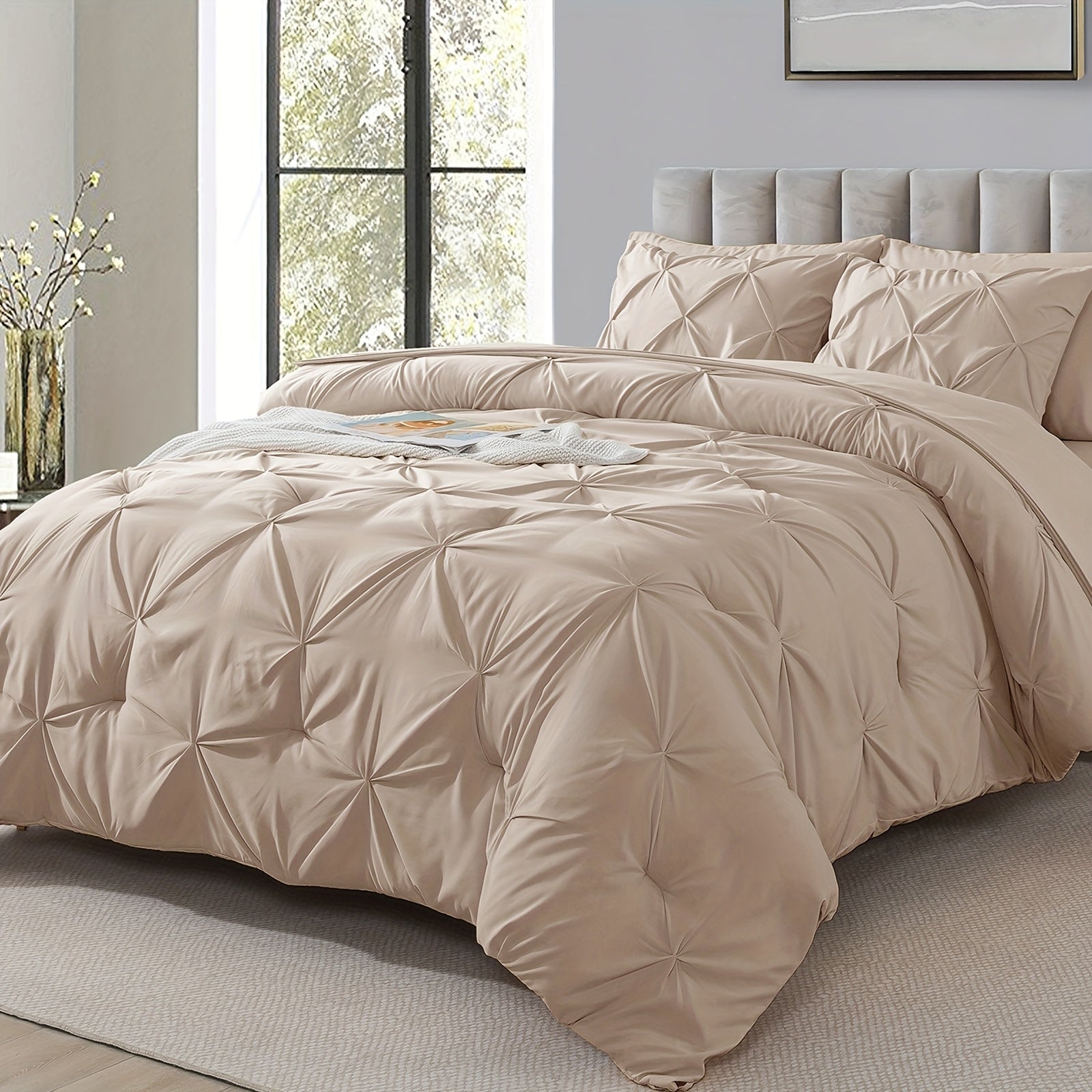Cosybay Comforter Set Luxury Soft Fluffy Bedding With Comforter Fitted Sheet Flat