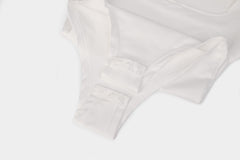 Women's Slim Fit U-Collar Polyester Jumpsuit