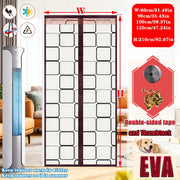 Classic Country-style Eva Polyethylene Air Conditioner Door Curtain, Magnetic Closure, Windproof, Blocks Cold Air, Smoke Barrier, Easy to Install, Suitable for All Seasons, Waterproof, Unlined, Plain