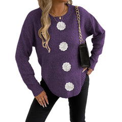 Womens Tops Cross-border European and American Fashion Three-dimensional
