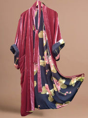 Women's Floral Print Long Sleeve Cardigan