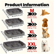 Winter warm dog bed with thick plush cushion for small to large breeds