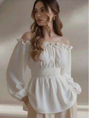 Flattering Long-sleeved Blouse for Women - Perfect for Casual Wear