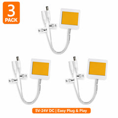 Smart LED Mirror Touch Sensor Dimmer Switch, 5‑24 V Adjustable Brightness, Pack of 3 or 5, for Bathroom and Vanity Mirrors