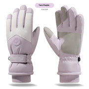 Warm Touch Screen Fleece-Lined Ski Gloves for Winter