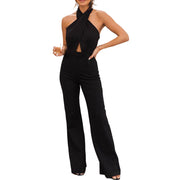 Leisure Fitted Jumpsuit with Hook Back Waist