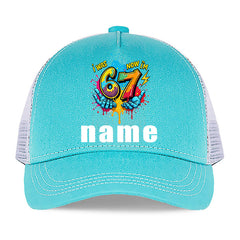 Personalized baseball cap for teens with hand-holding graphic and sun protection