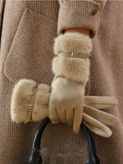 Warm Touchscreen Gloves with Fleece Lining for Winter